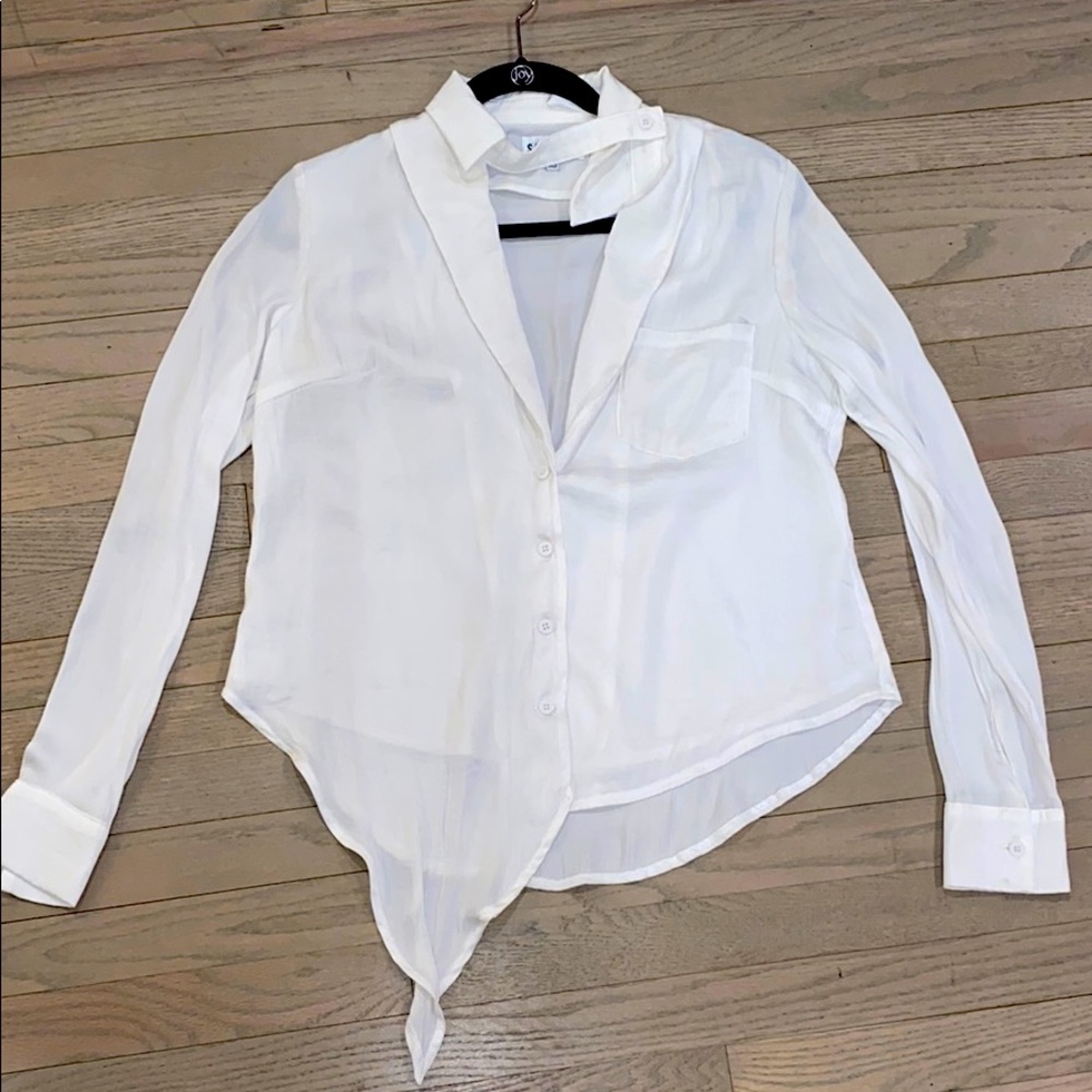 SABO LUXE | White Silky Blouse